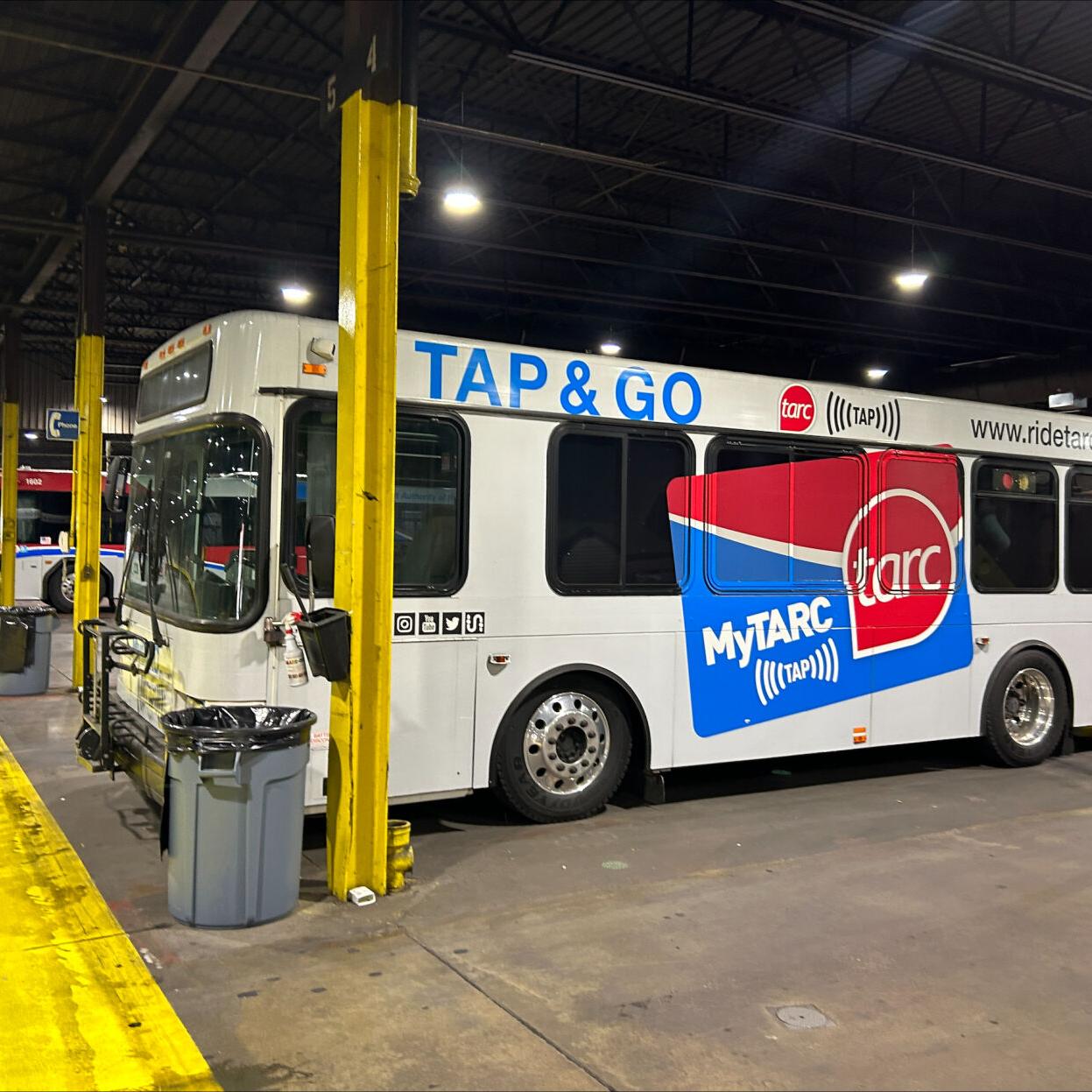 TARC buses parked in station